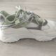 chunky sneakers wit mintgroen