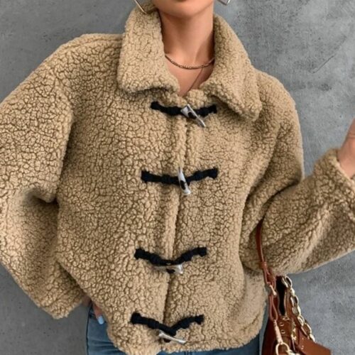 Furry Teddy Jacket houtje touwtje jas