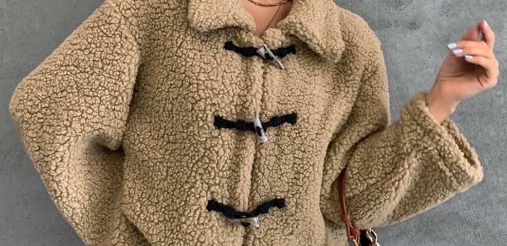 Furry Teddy Jacket houtje touwtje jas