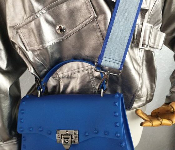 crossbodytas Handtas cobalt blauw tasriem blauw licht blauw by Caren Losch