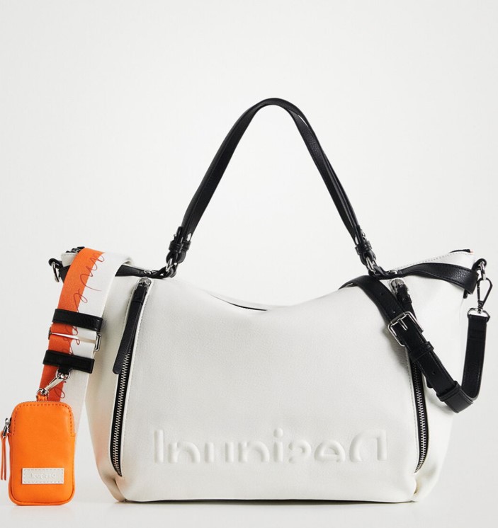 Desigual Handtas Bolsa Grande Blanco