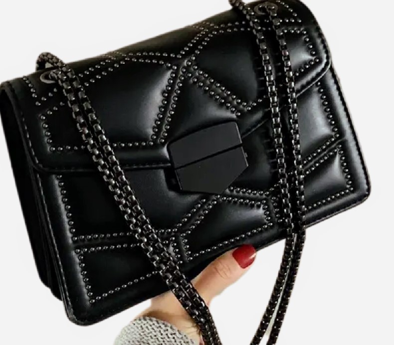 crossbody handtas schoudertas studs zwart