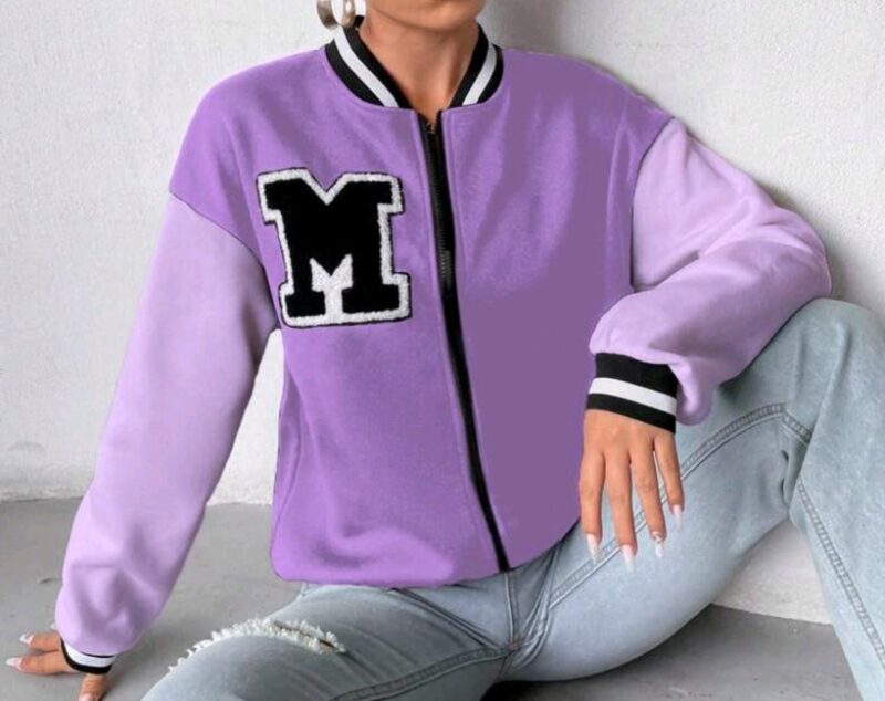 baseball jacket kleur paars lila