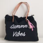 strandtas bohemian summer vibes zwart