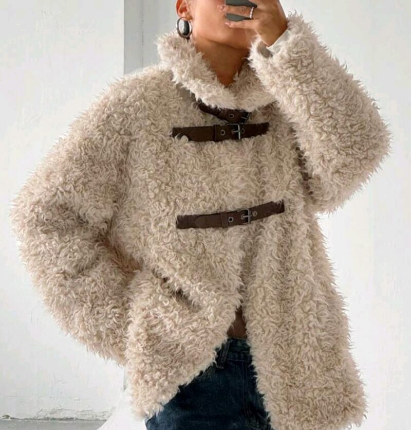 Teddy Jas Fluffi Coat Off White