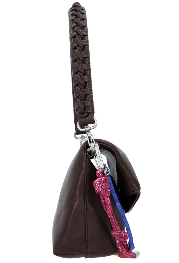 desigual crossbody handtas bruin zijkant