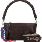 desigual crossbody schoudertas bruin voorzijde