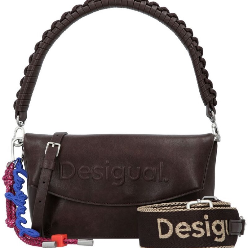 desigual crossbody schoudertas bruin voorzijde