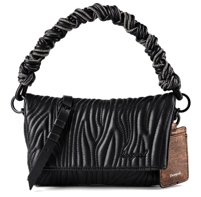 desigual crossbody schoudertas zwart met label