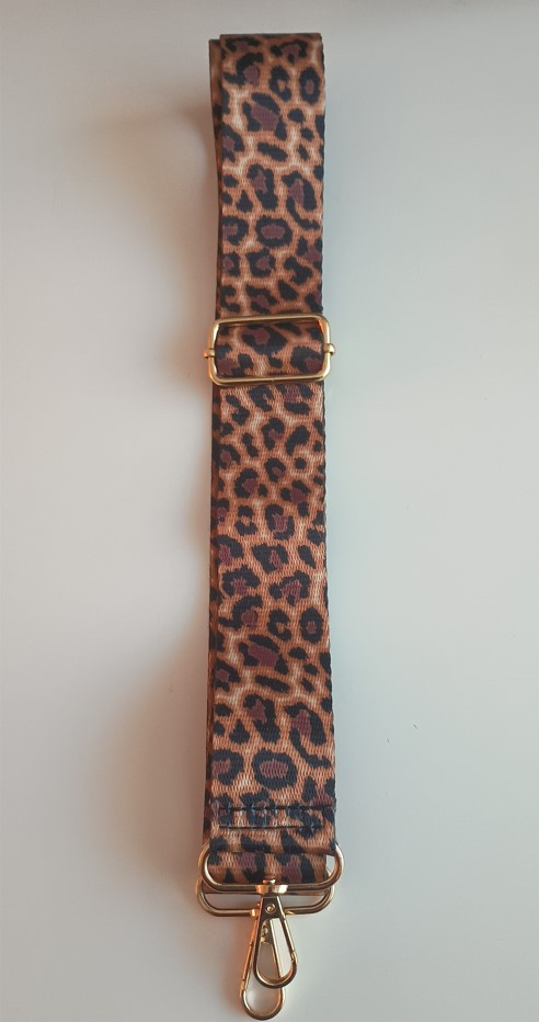 verstelbare tas riem leopard print