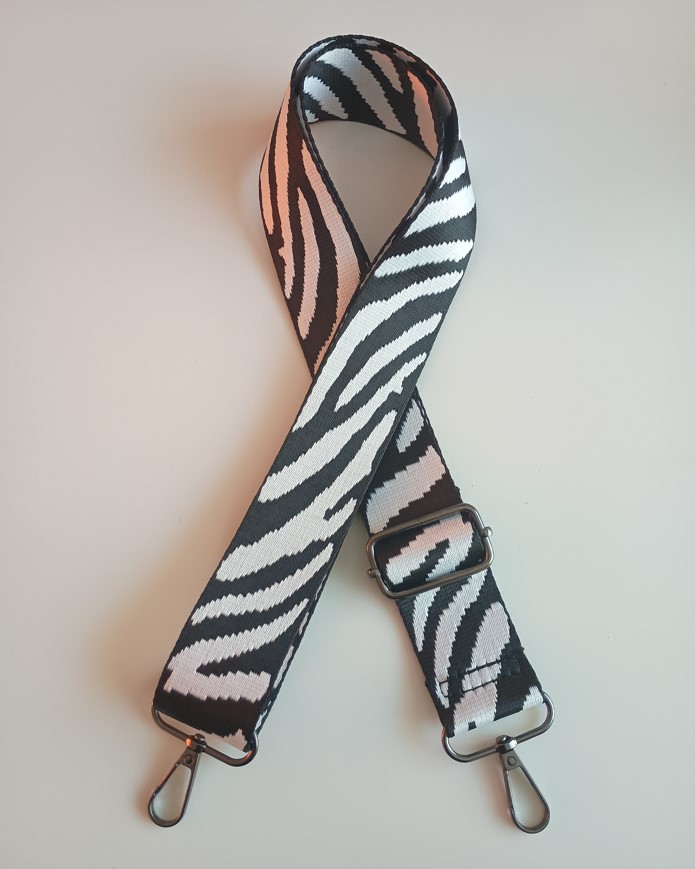verstelbare tas riem zebra zwart wit