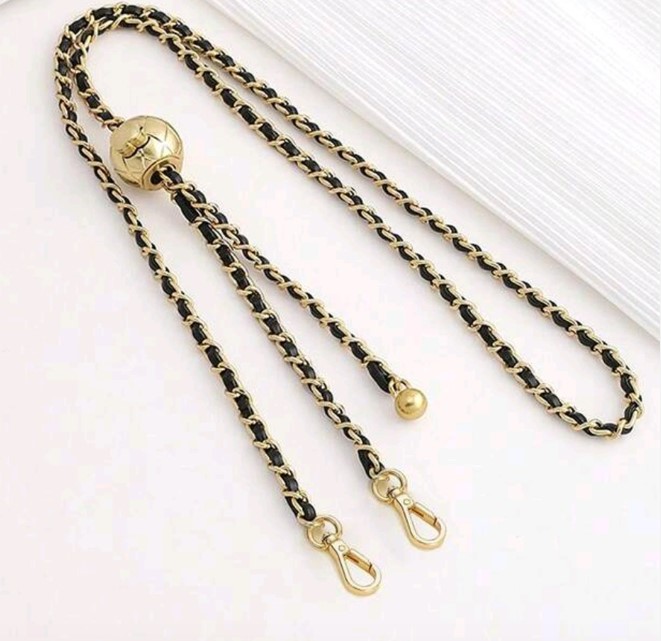 Verstelbare tasketting goud zwart goud
