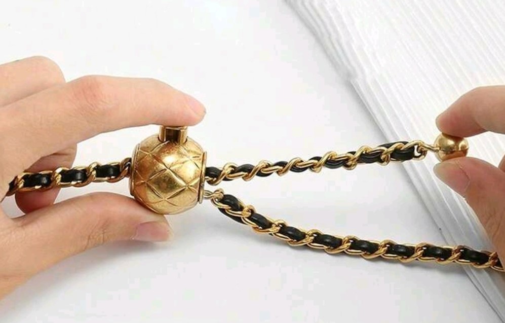 Verstelbare tasketting zwart goud