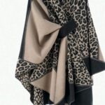 Poncho cape omslagdoek zwart
